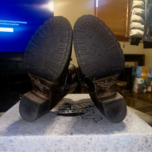 Freebird by Steven “Carlito” Distressed Black Leather Moto Boots Size 7 (Black) - Picture 6 of 8